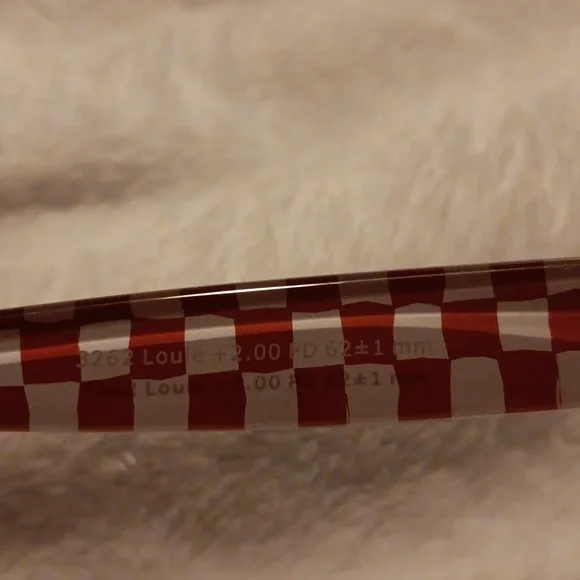 Peepers Glasses +2.00 burgundy w glass case - Picture 3 of 6